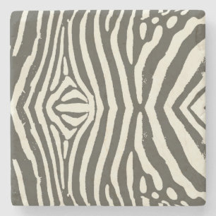 Moderne Zebrastreifen-Tierdruckmuster Steinuntersetzer