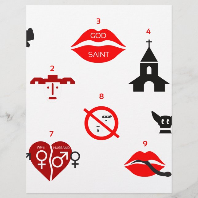 moderne zehn Gebote Briefkopf (Vorderseite)