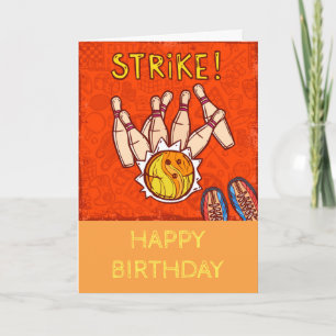 Moderne Zehn-Kegel-Bowling-Spaßsportart Karte