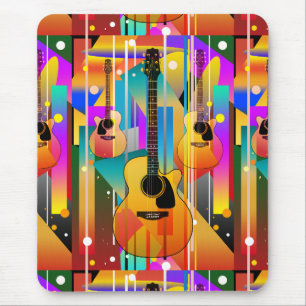 Moderne zeitgenössische geometrische Gitarre Mousepad