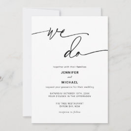 Moderne zeitgenössische Hochzeitseinladung Einladung