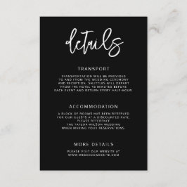 Moderne, zeitgenössische Skriptsprache Schwarze Ho Begleitkarte