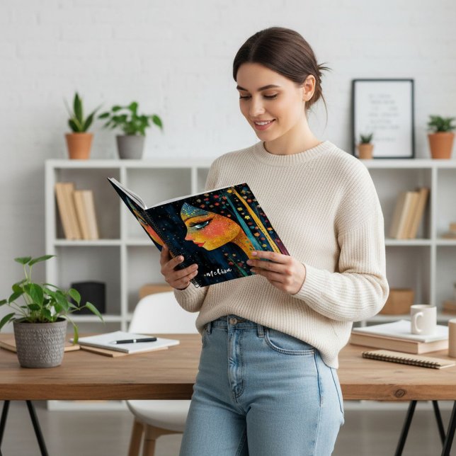 Moderne zeitgenössische stilvolle Notebook-Damen Notizbuch (Von Creator hochgeladen)