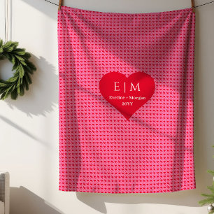 Moderne zeitlose Liebesherzen Personalisiertes Val Sherpadecke