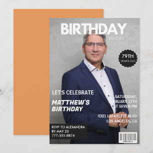Moderne Zeitschriftencover für ihn Foto 79. Geburt Einladung