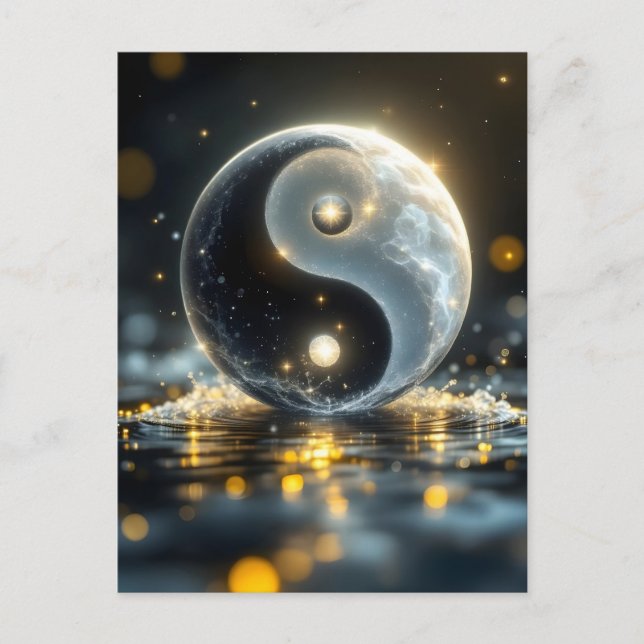 Moderne Zen Yin und Yang vibes Postkarte (Vorderseite)