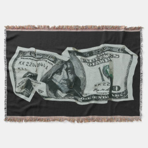 Moderne zerknitterte 100-Dollar-Schein-Gestaltung Decke