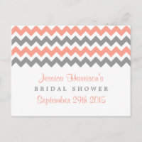 Moderne Zickzack Brautparty-Rezeptionskarten
