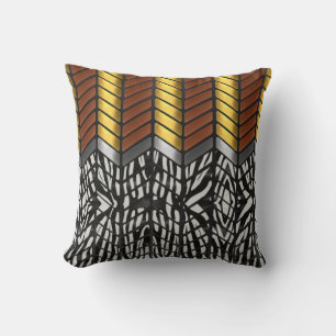 Moderne Zickzack-Chevron-Zebra-Tierdruck Kissen