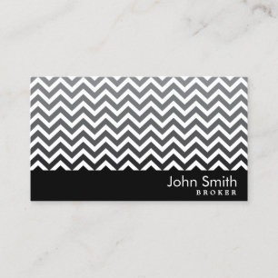 Moderne Zickzack Real Anwesen Broker Business Card Visitenkarte
