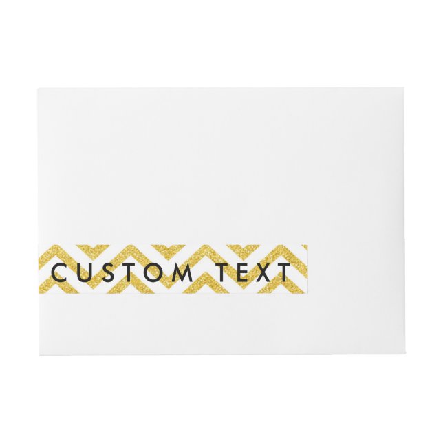 Moderne Zickzack Wrap- und Goldfolie um Labels Rundum-Adressaufkleber (Vorderseite)