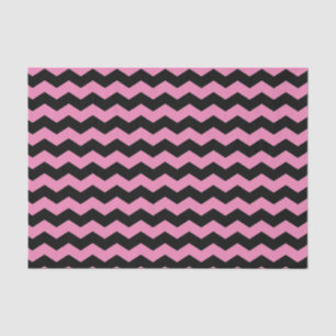 Moderne Zickzack Zigzag Schwarz/Rosa Muster Seidenpapier