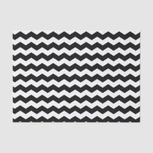 Moderne Zickzack Zigzag Schwarz-Weiß-Muster Seidenpapier
