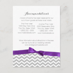 Moderne Zigzag-Muster und Bow-Informationskarte Begleitkarte