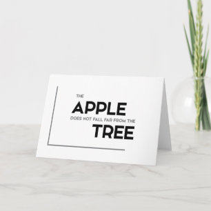 MODERNE Zitate: Apfel fällt nicht weit, Baum Karte