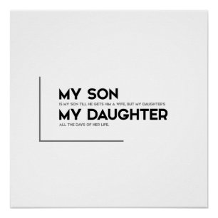 MODERNE Zitate: mein Sohn ist mein Sohn Poster