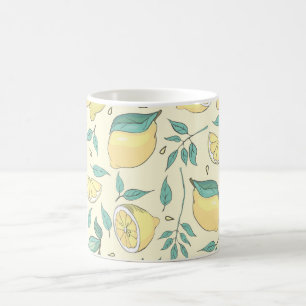 Moderne Zitrone Citrus Sommer gelb Personalisiert Kaffeetasse