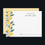 Moderne Zitronen und Blätter Beratung für Mr. und<br><div class="desc">Moderne Zitronen und Blätter Beratung für Mr. und Mrs. Advice Cards</div>