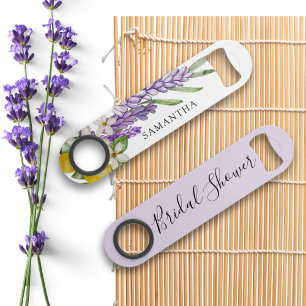 Moderne Zitronen und Lavendel-Brautparty Speed Flaschenöffner