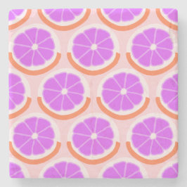 Moderne Zitronenscheibe Pink Lemonade Steinuntersetzer