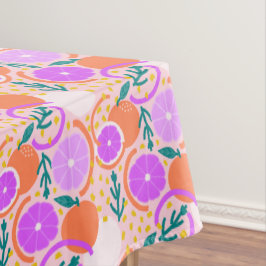 Moderne Zitrusfrucht-Konfetti-Sommer-Pink-Limonade Tischdecke