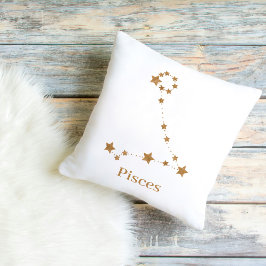 Moderne Zodiac Sign Gold Pises | Element Wasser Kissen