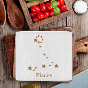 Moderne Zodiac Sign Gold Pises Element Wasser Schneidebrett
