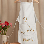 Moderne Zodiac Sign Gold Pises | Element Wasser Schürze<br><div class="desc">Moderne Zodiac Sign Gold Pises | Element Wasser</div>