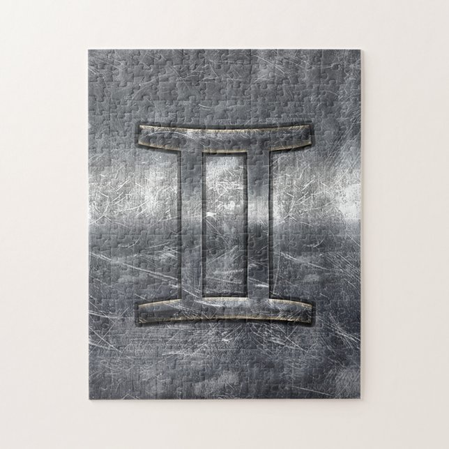 Moderne Zodiac-Signatur-Grunge gestört Stil (Vertikal)