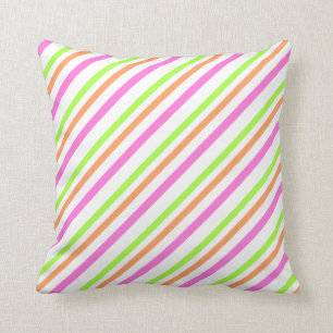 Moderne Zuckerwatte Stripes modisches Kissen
