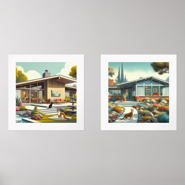 Moderne Zuhause / Digitale Wasserfarbe Bilderwand Sets (Vorderseite)