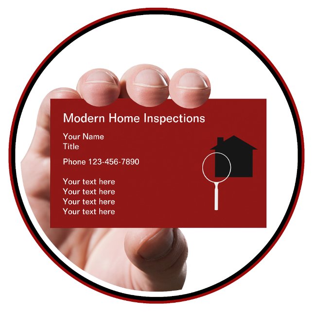 Moderne Zuhause Inspection Business Card Vorlage Visitenkarte (Von Creator hochgeladen)