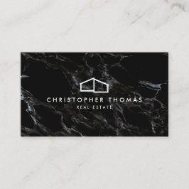 Moderne Zuhause-Logo-Architektur Realtor Black Mar Visitenkarte
