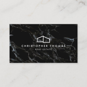 Moderne Zuhause-Logo-Architektur Realtor Black Mar Visitenkarte
