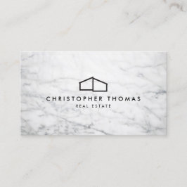 Moderne Zuhause-Logo-Architektur Realtor Weißer Ma Visitenkarte