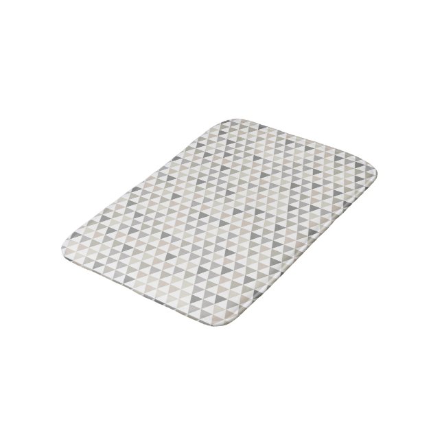 Moderne Zuhause Muster neutrale Beige Gray Bath Ma Badematte (Schrägansicht)