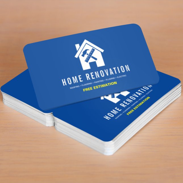 Moderne Zuhause Renovierung Reparatur Handyman Blu Visitenkarte (Von Creator hochgeladen)