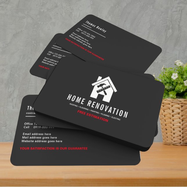 Moderne Zuhause Renovierung Reparatur Handyman Visitenkarte (Von Creator hochgeladen)