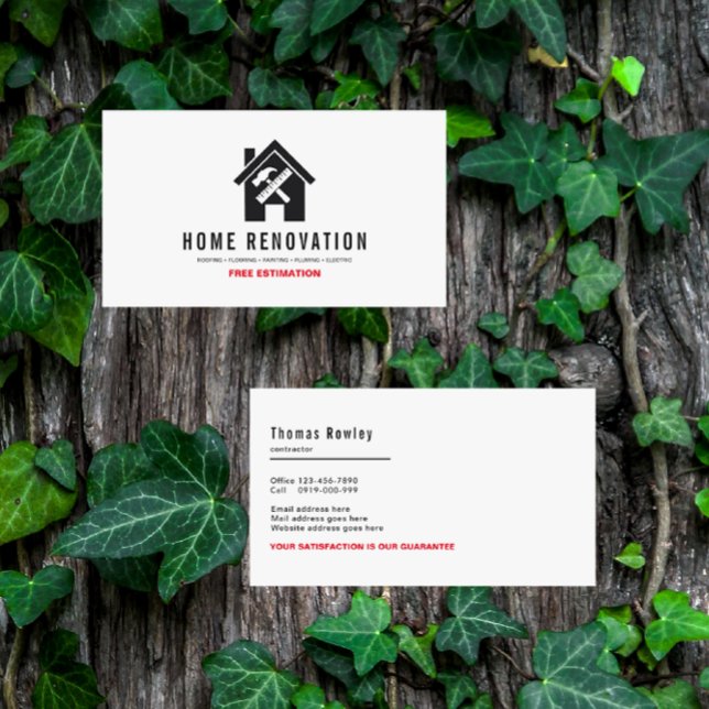 Moderne Zuhause Renovierung Reparatur Handyman Visitenkarte (Von Creator hochgeladen)