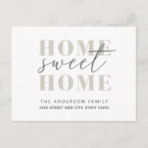 Moderne Zuhause Sweet Zuhause Moving Ankündigung