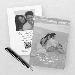 Moderne Zwei-Foto Save The Date
