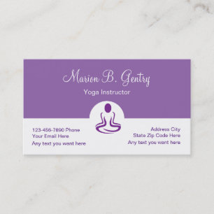 Moderne zweiseitige Yoga Business Cards Visitenkarte
