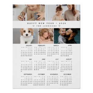 Moderner 2026 Foto-Collage-Wandkalender  Poster