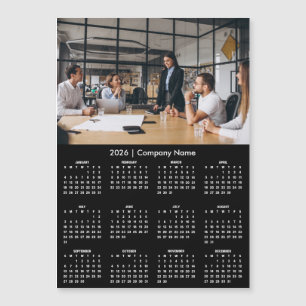 Moderner 2026 Kalender Firmenname Foto Magnet