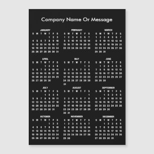 Moderner 2026-Kalender Firmenname Magnet