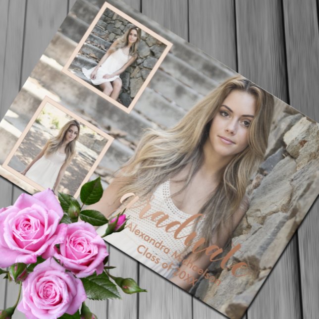 Moderner 3-Foto-Abschluss Gästebuch (Von Creator hochgeladen)