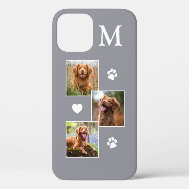 Moderner 3 Fotomaterial Grauer Haustier Hund Case-Mate iPhone Hülle (Rückseite)