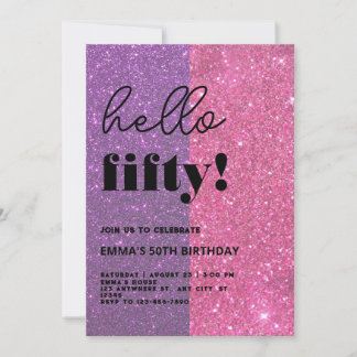 Moderner 50. Geburtstag Einladung