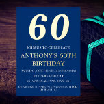 Moderner 60. Geburtstag Blue Gold Foil QR Code Folieneinladung<br><div class="desc">Moderner QR Code,  marineblau und goldene Folie,  stilvolle Einladungen zum 60. Geburtstag. Sie können es mit Ihren eigenen Daten personalisieren.</div>