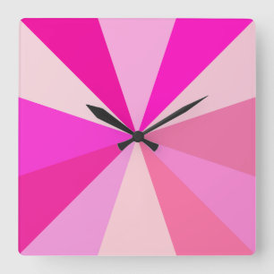 Moderner 60er der Pop-Kunst Funky geometrische Quadratische Wanduhr